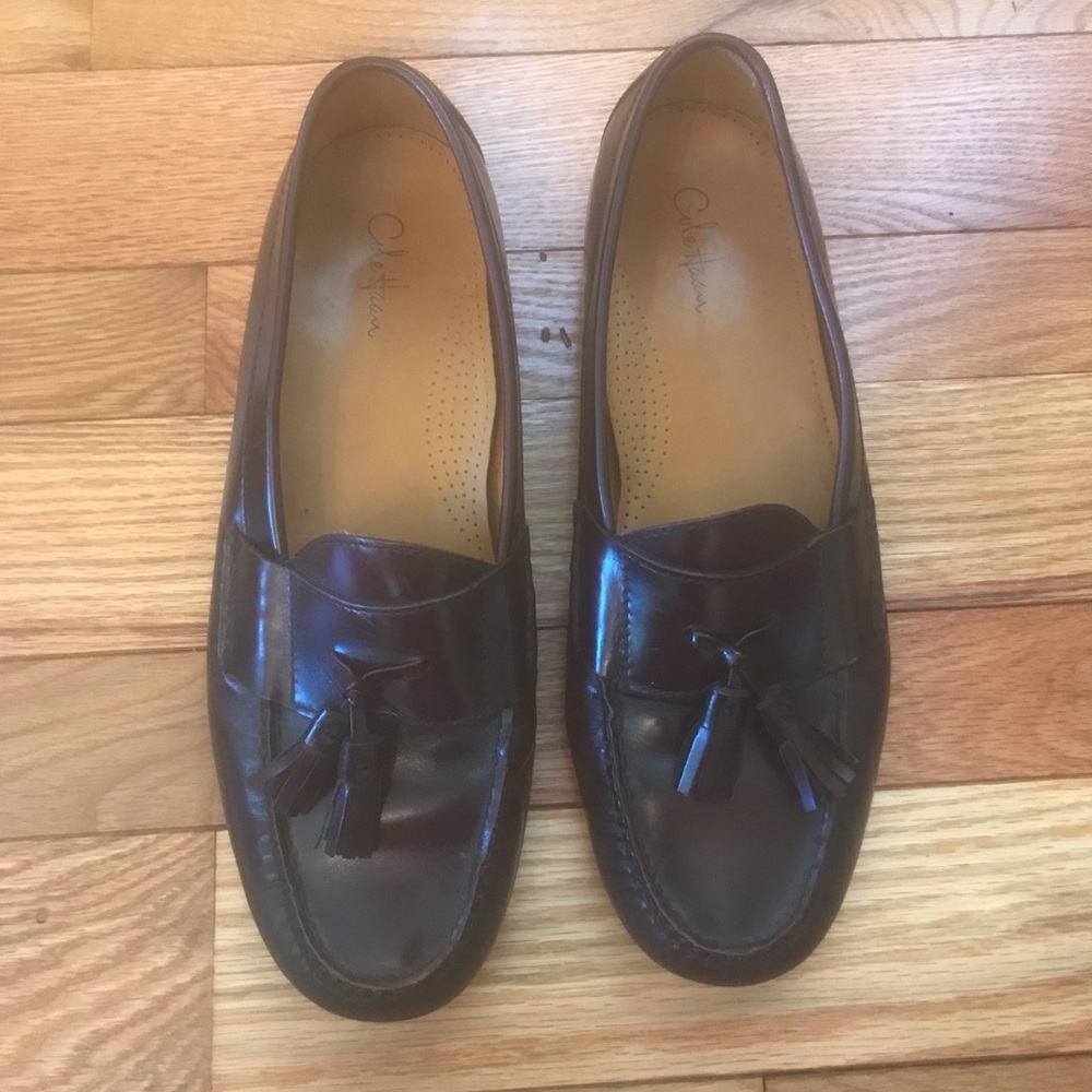Cole Haan tassel dress shoes men’s sz10D maroon